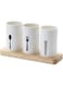 JANNAH Flatware Organizers Creative Chopsticks Drain Tableware Storage Box With Wooden Base Countertop Cutlery Organizer(White)