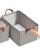 Pack of 3 Foldable Clothes Organizer Storage Boxes with Steel Handles 44cm x 30cm x 20cm