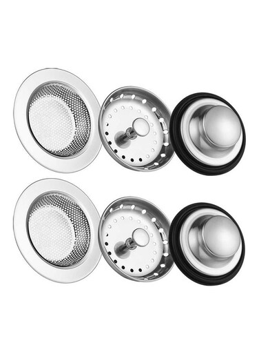 Sink Plug Filter Water Draining Prevent Blockage Silver 9.20 x 2.70 x 7.50cm