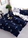 for Less 6-Piece Supreme Quality Dream Galaxy Design Super Soft Microfiber Bedding Set Includes 1xDuvet Cover 200x230 cm, 4xPillow Cases 48x74 cm, 1xBed Sheet Cotton Blue/White 230x250cm