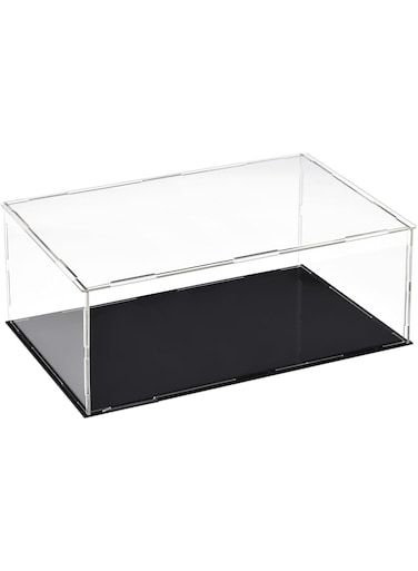 sourcing map Acrylic Clear Display Case Box Dustproof Protection Showcase Cube Collectibles Show Box 30x15x10cm