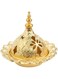 Big Bargain Store Incense Burner, Incense Holder,Arabic Style Mini Incense Censer,Incense Holders, Golden Metal Oud Burner, Incense for Home,Office,Tea House,Decoration and Candle Holder