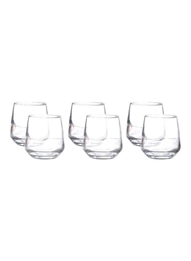 6-Piece Vermeil Glass Set Clear 60x47mm