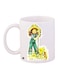 Cartoon Printed Coffee Mug White/Yellow/Green 11ounce