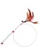 SOWUGI Cat Toy Feather Wand, Interactive Pet Cat Kitten Chaser Teaser Wire Wand With Bell Beads for Cat Exercise Play Fun Cat Toys (A)