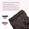REECHO 20" 1-pack 3/4 Full Head Curly Wave Clips in on Synthetic Hair Extensions Hair pieces for Women 5 Clips 4.6 Oz Per Piece - Dark brown