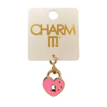 Charm It Heart Lock Charm In Gold