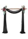 MISTHO Wedding Arch Draping Fabric, 1 Panel 29.5" x 19Ft White Wedding Arch Drapes Sheer Backdrop Curtain for Wedding Ceremony Party Ceiling Decor (Black)