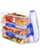 Sistema Klip It Food Storage Containers 2.2 Litre (Pack of 3), Meal and Food Prep, Microwave Safe, Freezer Safe, Dishwasher Safe, BPA Free   CH257