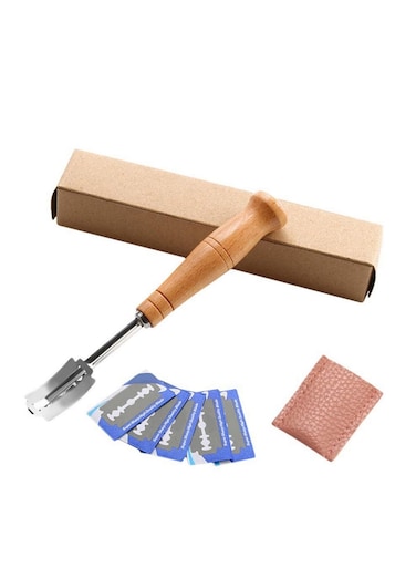 Arc Curved Knife Bakers Blade Baking Slashing Tool Wood Handle Dough Making Cutter Accessor Baking Pastry Tools Accessory
