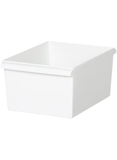 Like-It Like It Slim Shallow Storage Container, 190 mm Width x 273 mm Depth x 130 mm Height, White
