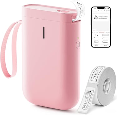 NIIMBOT Label Maker Machine D11 Label Printer Portable Wireless Connection Multiple Templates Available for Phone Easy to Use Office Home Organization USB Rechargeable