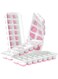 4 Pack Ice Cube Trays, Easy-Release Silicone and Flexible 14-Ice Cube Maker with Spill-Resistant Removable Lid, BPA Free, for Cocktail, Beer, Stackable Flexible Ice Trays (Pink)