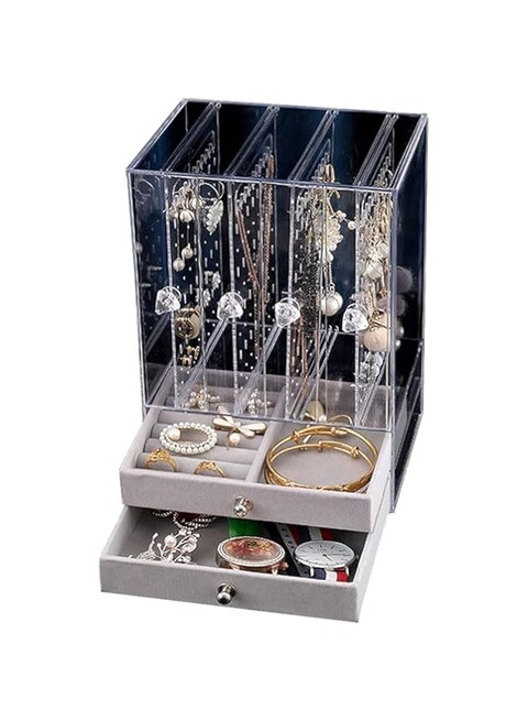 Buy Hileny Acrylic Jewelry Storage Box with Drawers, Clear
