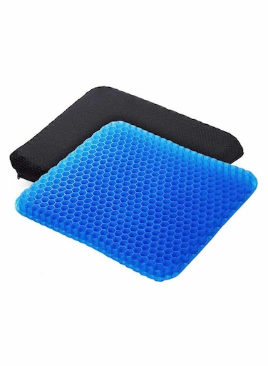 Gel Seat Cushion Double Thick Egg Seat Cushion with Non slip Cover, Coccyx Cushion for Back &amp; Sciatica Pain Office chair Car Seat Cushion Honeycomb Breathable Design, Durable, Portable
