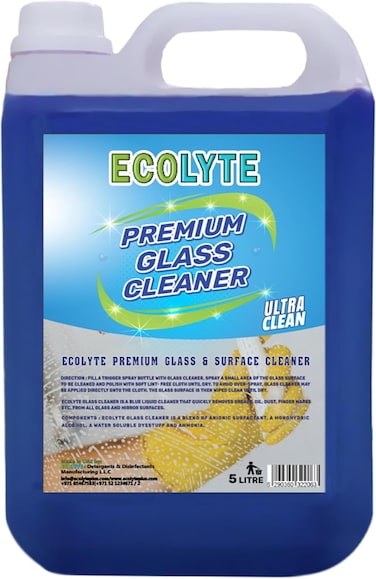 Premium Glass Cleaner &amp; Surface Cleaner Liquid Detergent, surface cleaner, window cleaner, and Screen Cleaner Liquid   Kills 99.99% of Germs (5 Liter)