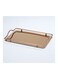 Stainless Steel Rectangle Dim Sum Tray Rose Gold 34.5 x 21cm