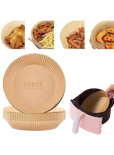 Pieces Air Fryer Non-stick Disposable Paper Liner Baking Paper for Air Fryer Oil-proof Waterproof Parchment for Baking Roasting Microwave