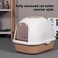 Pado Hoodie Cat Litter Box   53*41*41Cm-Brown