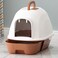 Pado Oval Cat Litter Box  53*41*41Cm-Brown
