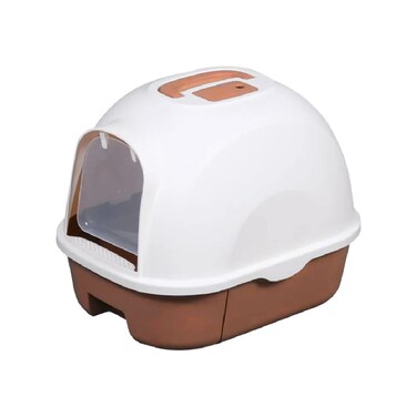 Pado Oval Cat Litter Box  53*41*41Cm-Brown