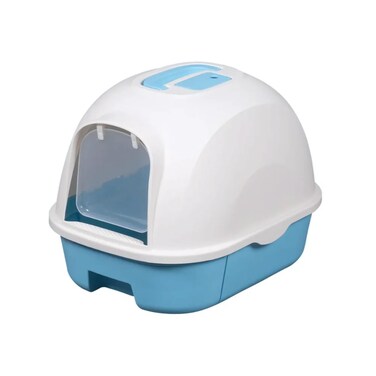 Pado Oval Cat Litter Box  53*41*41Cm -Blue