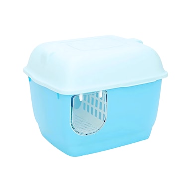 Pado Igloo Cat Litter Box 57.5*44*44Cm-Blue
