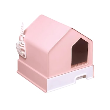 Pado House Cat Litter Box 46*46*44Cm - Pink