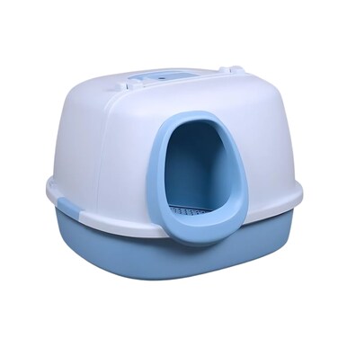 Pado Corridor Cat Litter Box  57.5*56.4*40Cm-Blue
