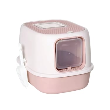 Pado Open Top Cat Litter Box  40*39*52Cm-Pink