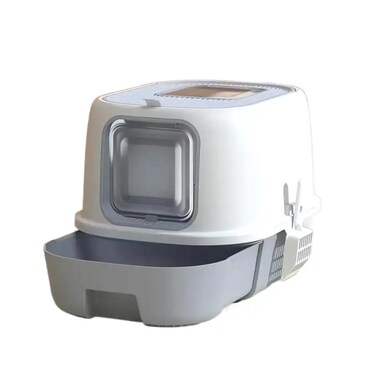 Pado Jumbo Cat Litter Box 40*39*52Cm-Grey