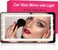 Car Makeup Mirror with LED Lights for Car Truck SUV Cosmetic Rear View Travel with USB Port 

