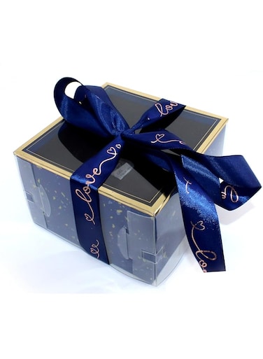 Acrylic Round Gift Box Transparent Storage Box for Jewelry Gifts Decorations and Special Occasions Display Case Perfect for Weddings Birthdays and Holiday Gifts (SQUARE BLUE, 13X13X13 CM)