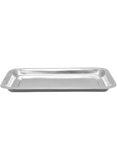 RAJ STAINLESS STEEL SERVING TRAY, 44 X 32 CM, SST002, Serving Plate , Serving Dish , Platters , Breakfast Trays- Grey