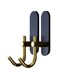 ZALCOON Golden Cloth Hook for bathroom, kitchen, (Black) Towel robe Hook, Stainless Steel, With Marble Oval Plate Heavy Duty Wall Mounted Robe Hooks, Bathroom Organizer (Pack of 2)
