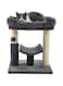 LENDIS Cat Tree Tower, scratching post for indoor cats, equipped with perches, cat self-grooming device and interactive hanging ball is perfect for kittens and cats