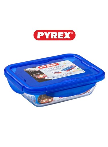 Cook&amp;Go 1.7L Rectangle Storage Dish with Airtight Lid - Versatile Freezer-to-Oven Solution Blue 1.7Liters