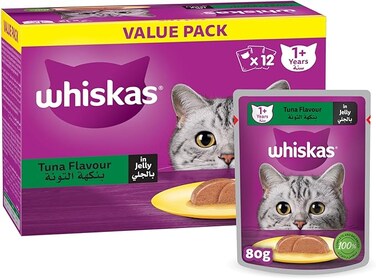 Whiskas Tuna In Jelly, Pouch, Multipack, 80G X Pack Of 12