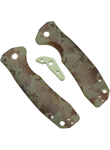 Western Active Honey Badger Knife Replacement Handle, Replacement Handle Kit for Honey Badger Knives in G10 with Backspacer, Compatible with Knives with Left/Right Pocket Clip