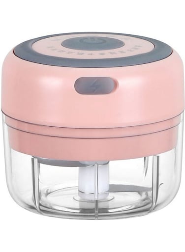 Garlic Masher USB Charging Pink 11.7x9.7x9.7cm