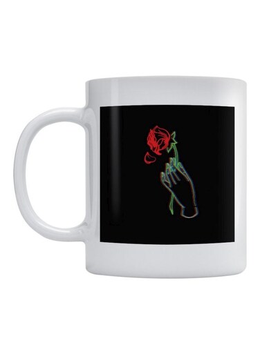 Flower Printed Mug Black/Red