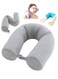 Twist Memory Foam Travel Pillow for Airplanes, Travel Neck Pillow for Sleeping, Airplane Pillow for Neck Support, Chin, Lumbar and Leg - Adjustable, Bendable Neck Roll Pillow