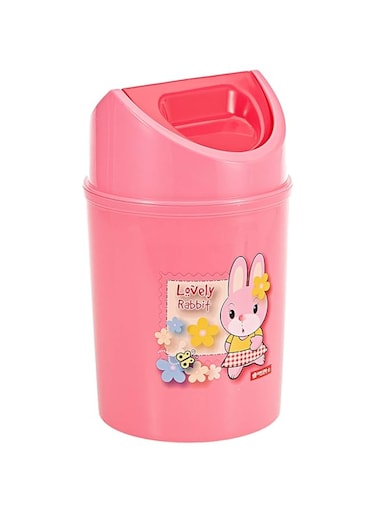 Lionstar 3L Print Dustbin - Pink