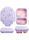 Folding Silicone Lunch Boxes For Kids (Purple)