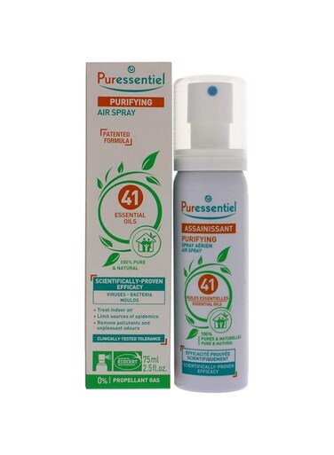 Puressentiel Purifying Air Spray 75 ml - Patented Formula - Air &amp; Surfaces - 100% Natural Origin and Fragrance - Pure Essential Oils - Propellant Gas and aerosol Free - Home, Office, car