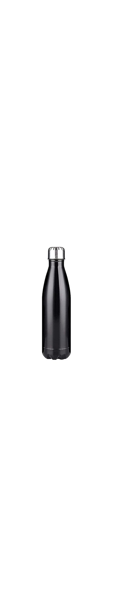 COOLBABY 17oz/500ML Stainless Steel Water Bottle Double Walled Sports Water Bottle Vacuum Insulated Cola Shape Travel Thermal Flask BPA Free, Black, YLY2011-BLK