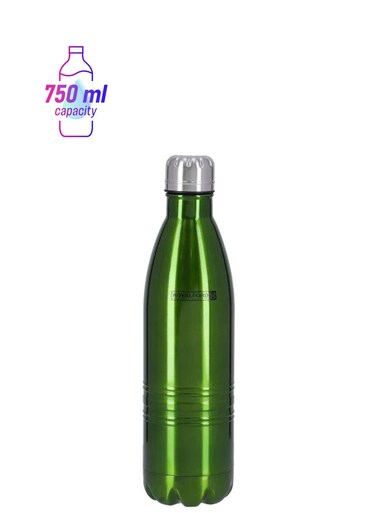 Stainless Steel Vacuum Bottle Green/Silver 750ml