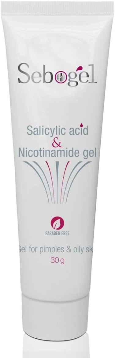 Sebogel Salicylic Acid &amp; Nicotinamide Gel For Pimples &amp; Oily Skin 30Gm