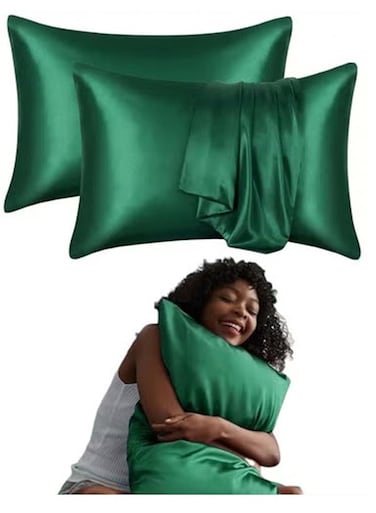 Pack of 2 Skin-Friendly Silk Satin Pillowcases with Envelope Design, Smooth Pillowcase Hair-Friendly Pillowcase Luxurious Satin Pillow Covers For Better Sleep Anti-wrinkle Pillowcases for Sensitive Skin