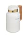 RoyalFord Double Wall Vacuum Jug with Wooden Handle, 1L, RF10172 Thermal Insulated Airpot Keep Drinks Hot/Cold Asbestos Free Pink Glass Inner Portable &amp; Leak Proof Flask, MULTICOLOR